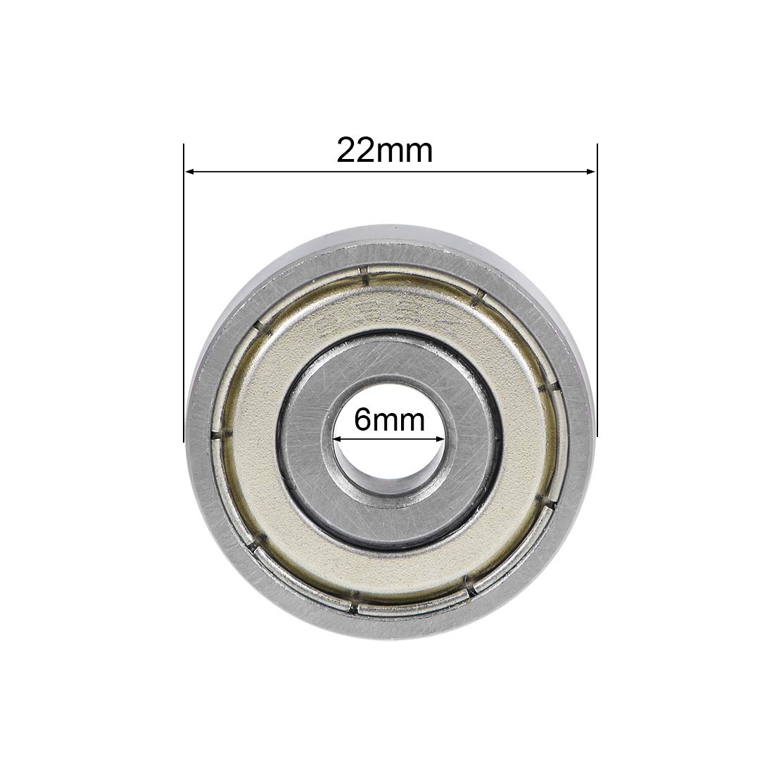 Sourcing Map 636ZZ Roulement à Billes à Gorge Profonde Z2 6mm