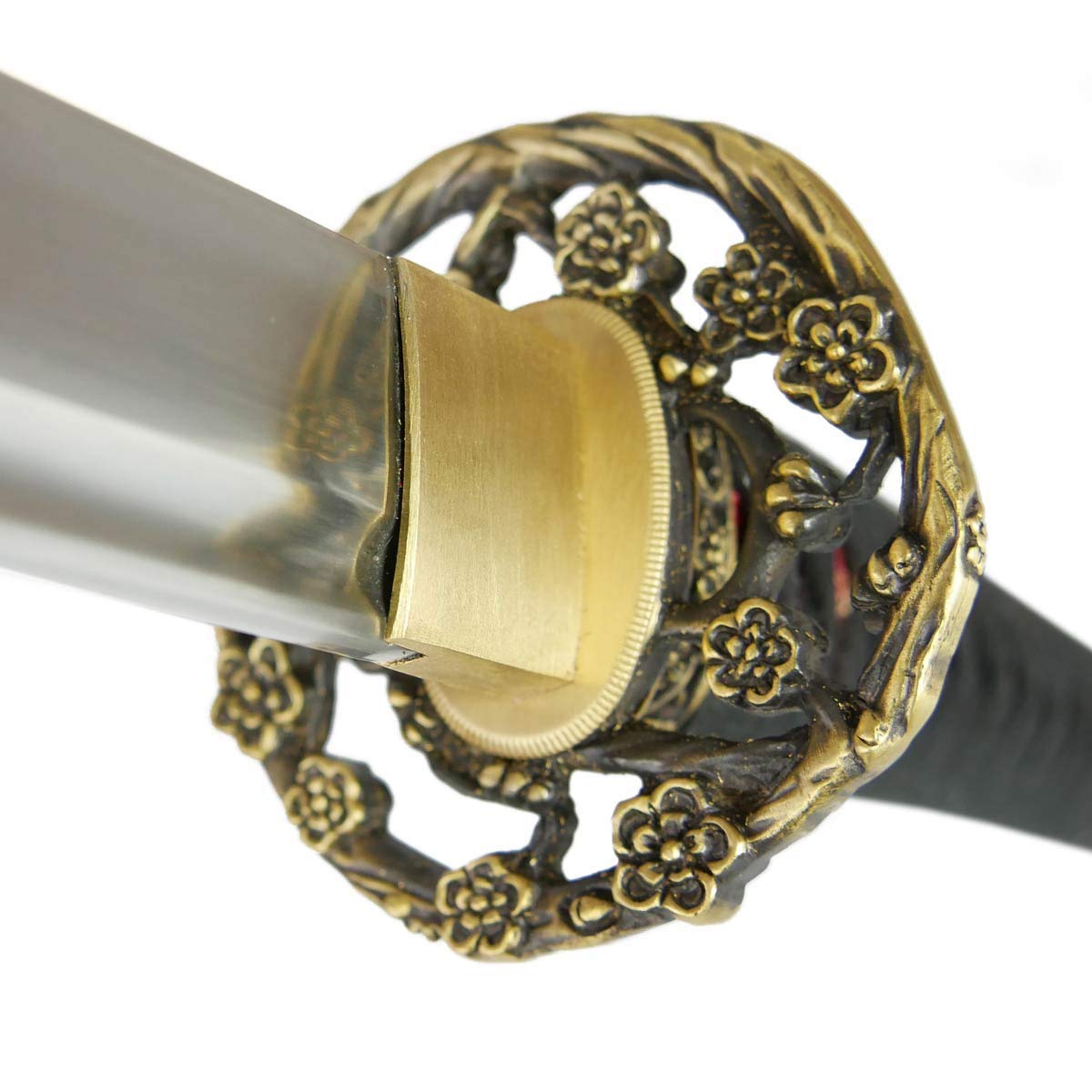 Samuraischwert Sakura Ishime Katana Metall Klinge sehr scharf! | Hochwertiger Kohlenstoffstahl
