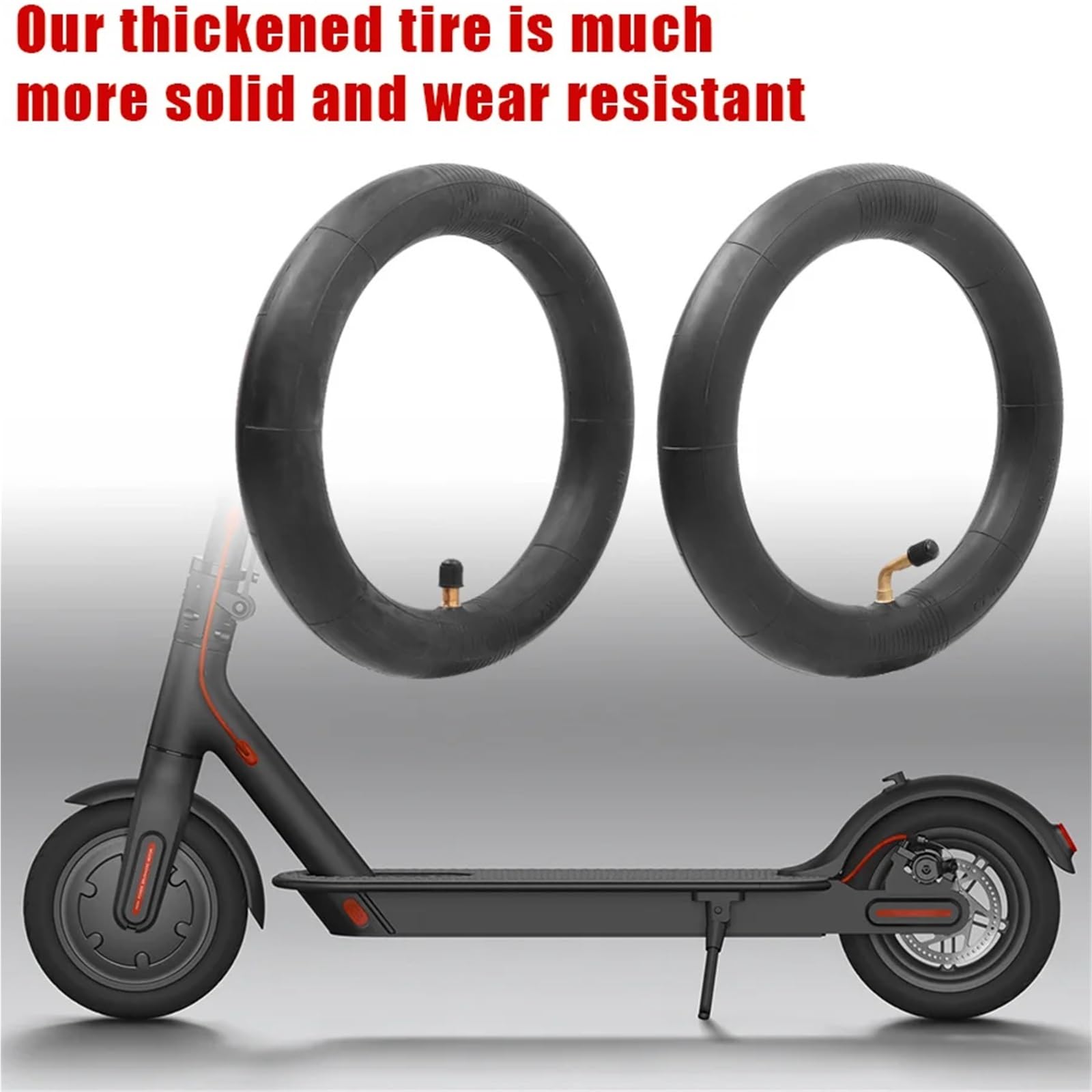 Générique Pneu Trottinette Electrique Anti-Crevaison, Chambre à air Gonflable 10 x 2 for Scooter électrique M365 1S Pro (1 Pouce)