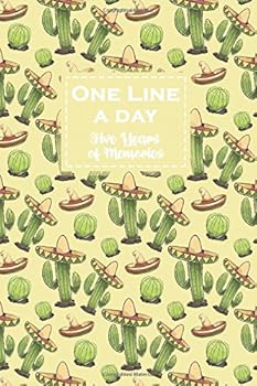 Paperback One Line a Day, Five Years of Memories: Cactus Designed, A Five Year Memoir, 6x9 Dated and Lined Diary (One Line a Day a Five Year Memory Book) Book