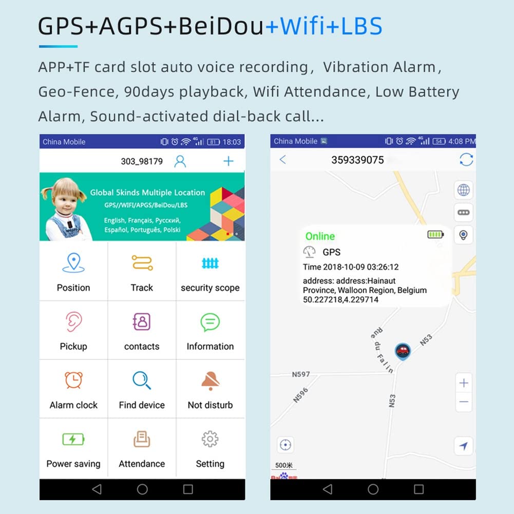 Protection LBS Tracker pour Enfants Appareil de Suivi GPS sans Frais Protection de Sécurité LBS Tracker App Téléchargement Gratuit