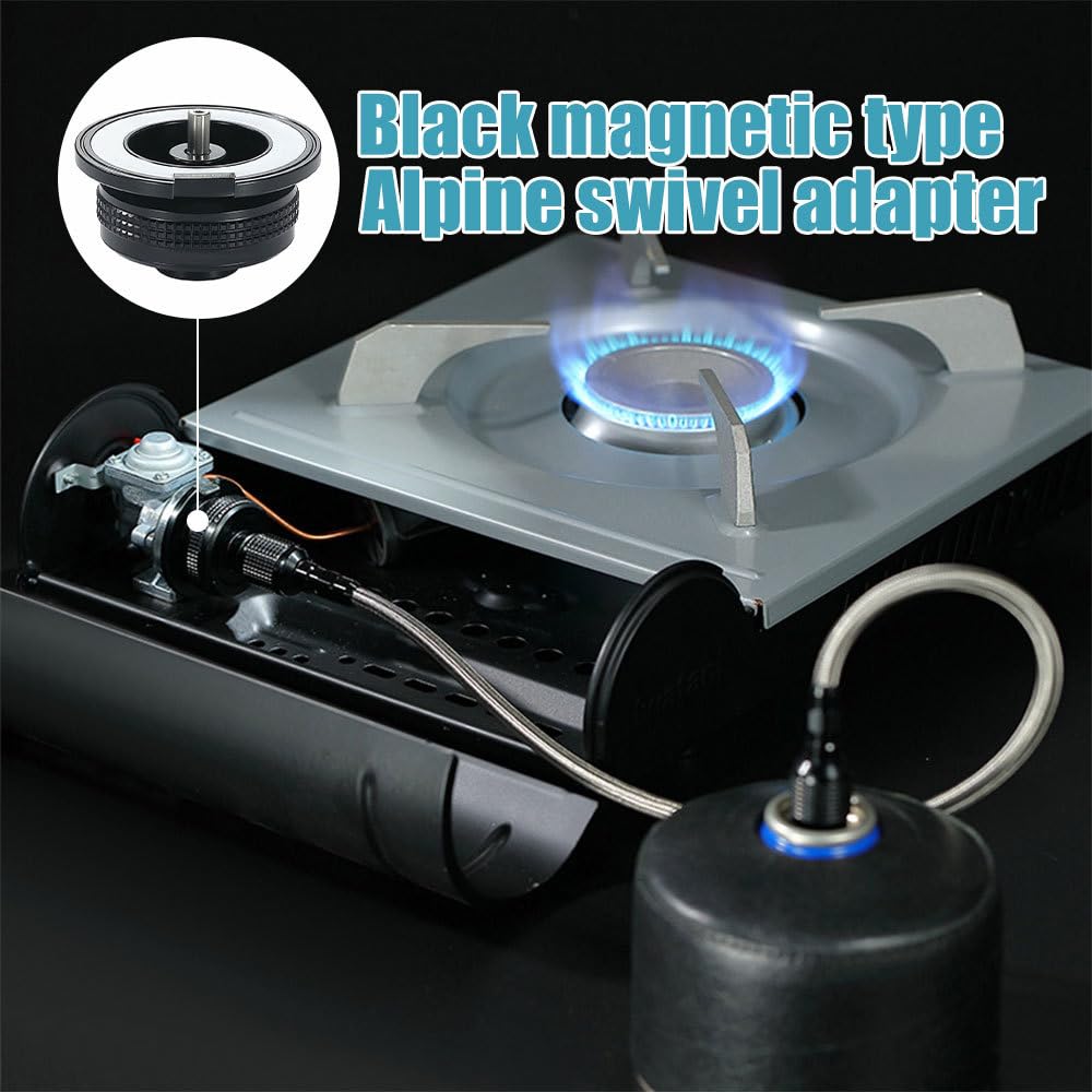 2 Adattatori Per Cartucce Gas Propano - Per Fornelli Da Campeggio, Con Sicurezza Chiusura Automatica - Foto 3