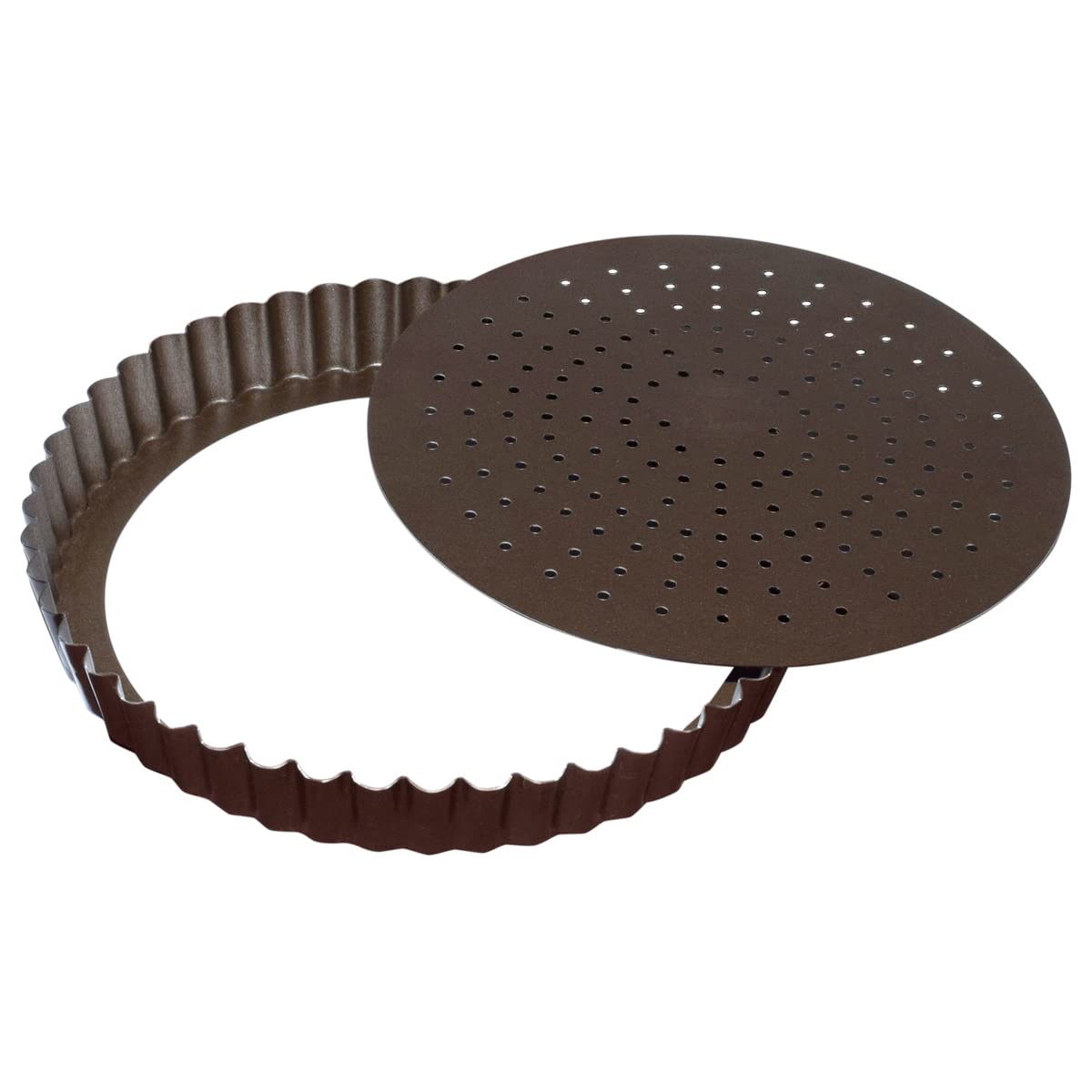 GOBEL Moule à tarte 32 cm fond mobile perforé anti adhérent 226451