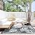 KMNKSCN Outdoor Plastic Straw Rug, Waterproof Outdoor Rug 5x8 ft, Reversible Patio Camping Rug, Indoor Outdoor Carpet, Large Area Mat for Outside RV, Balcony, Deck, Beach, Picnic, Black & White