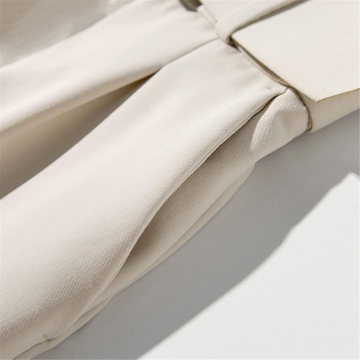 Kelsiop Women's Formal High Waist Pants Tight Office Pencil Pants Pocket Belt Ankle Trousers