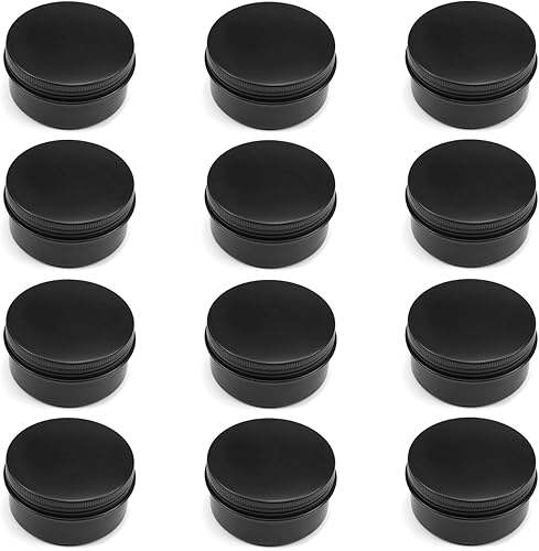 Vista 69 de Othmro Latas redondas de aluminio para tapas de metal, con tapa de rosca de 2.0 fl oz/2 onzas, 2.677 x 0.984 in (D* H) contenedores de aluminio