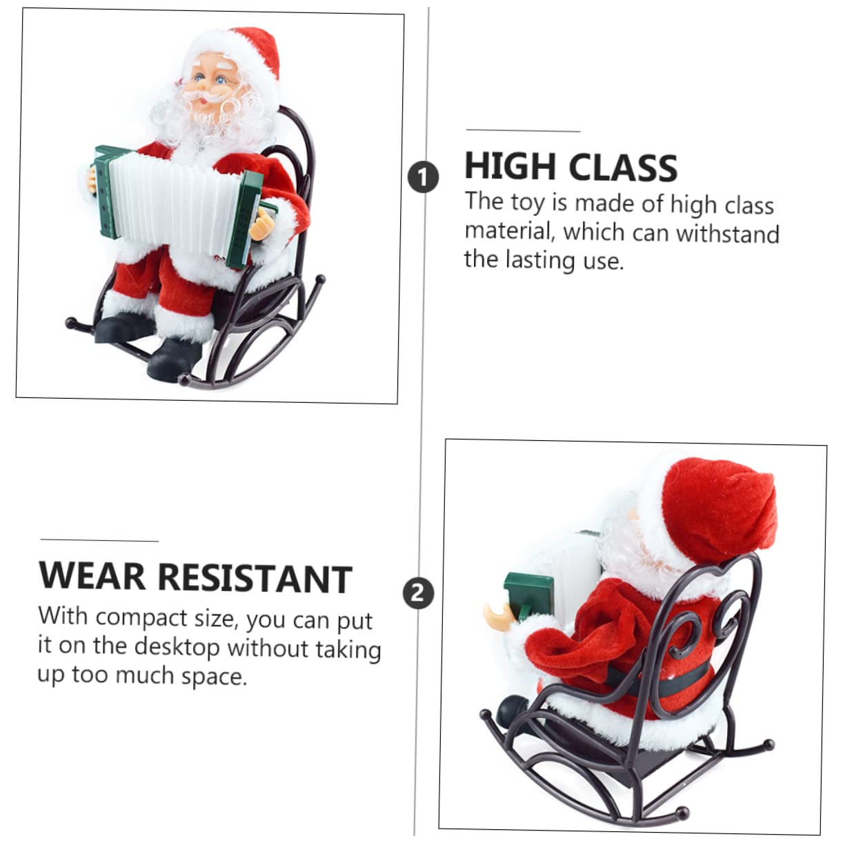 Ipetboom 1pezzi Giocattolo Elettrico di Babbo Natale Decorazione Natalizia Giocattolo per Feste Suona e Balla Materiale di Regalo di Natale