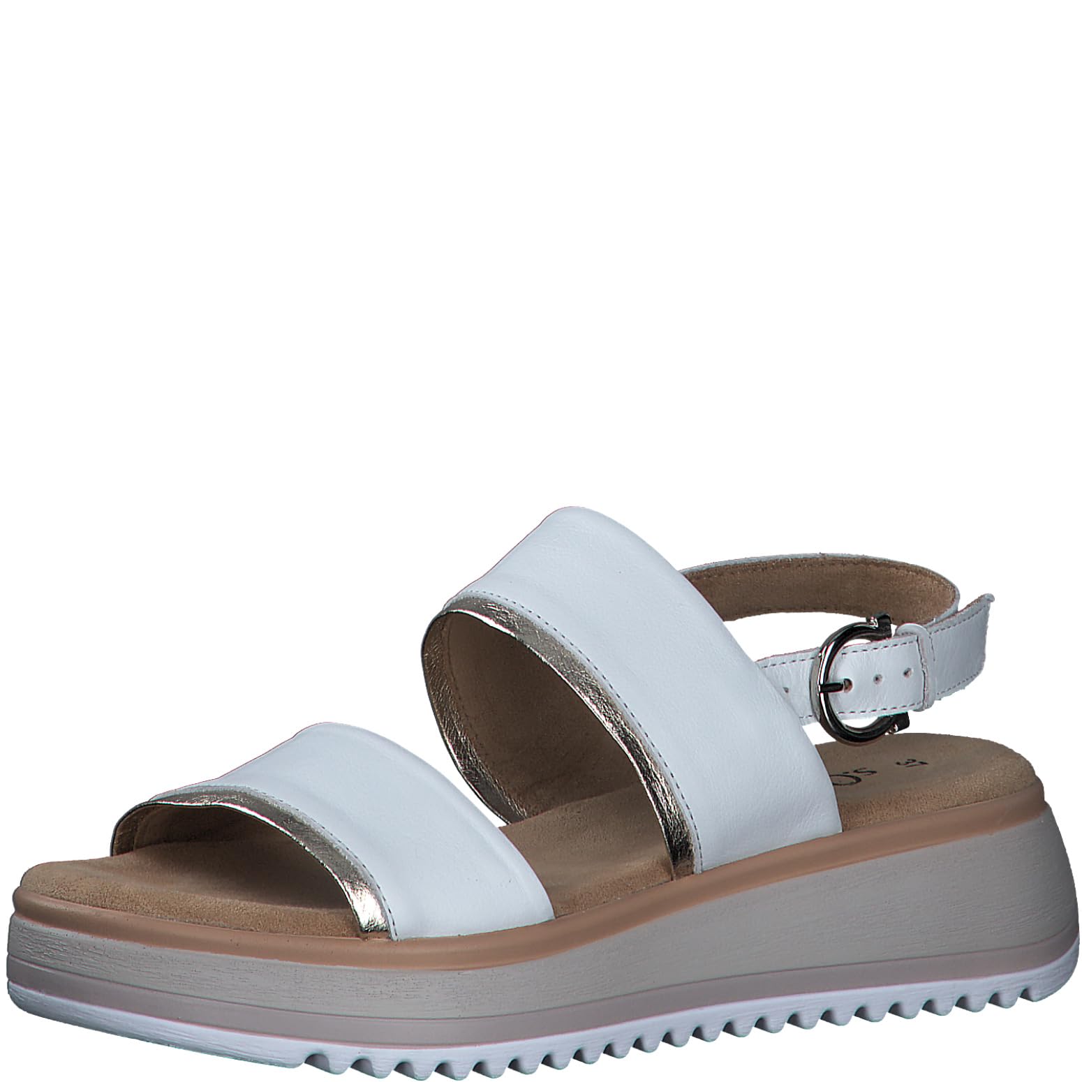 s.Oliver Damen Sandalen aus Leder Plateau
