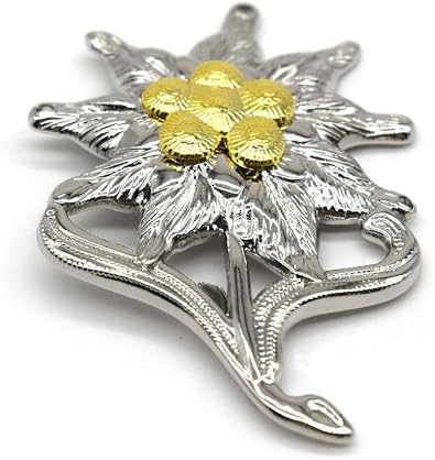 German Mountain Cap Badge EM Edelweiss badge