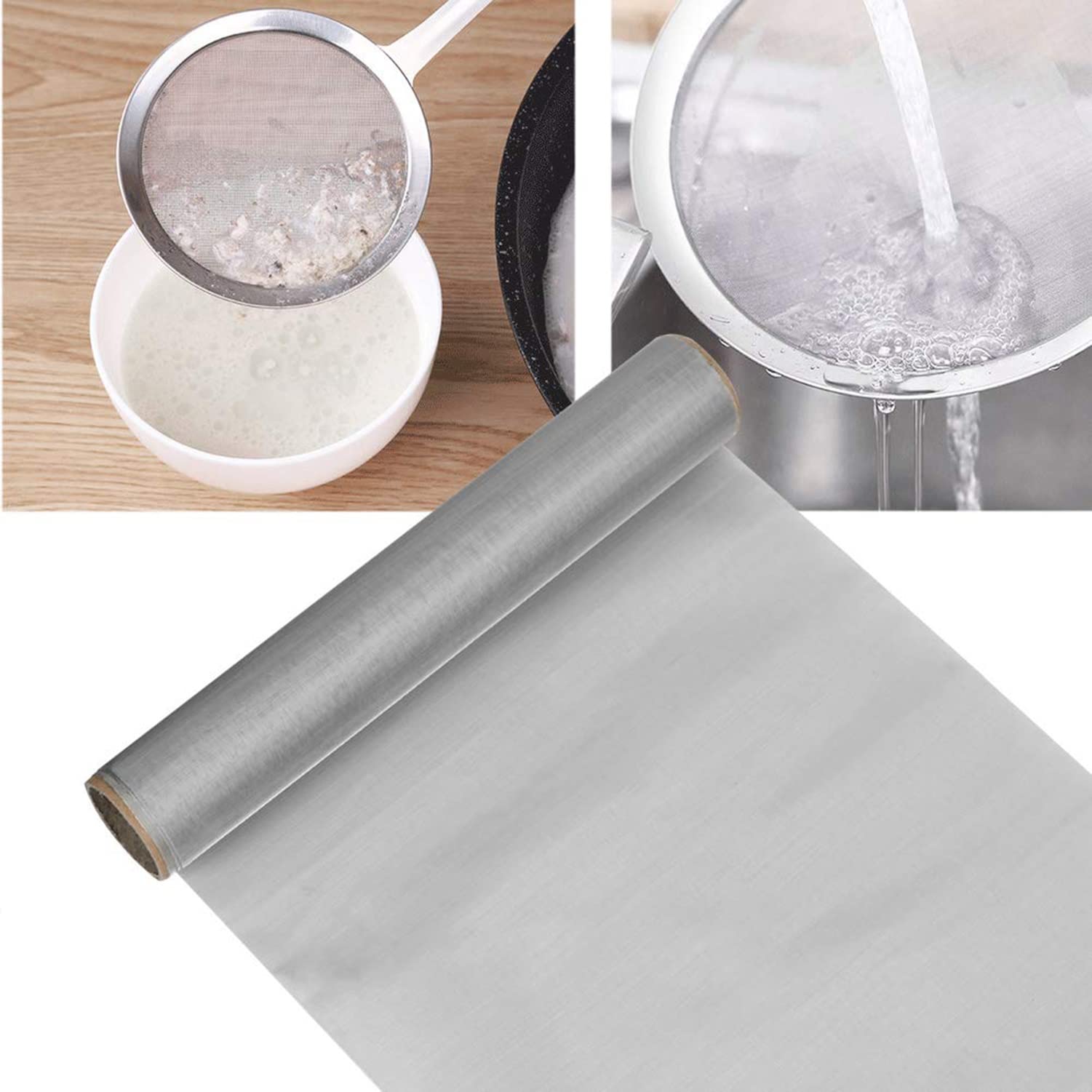 250 Mesh Tela De Filtración De Acero Inox 316 Resistente A La Corrosión Red Filtrante Para Químicos, Minerales, Alimentos, Pinturas(1x5m)
