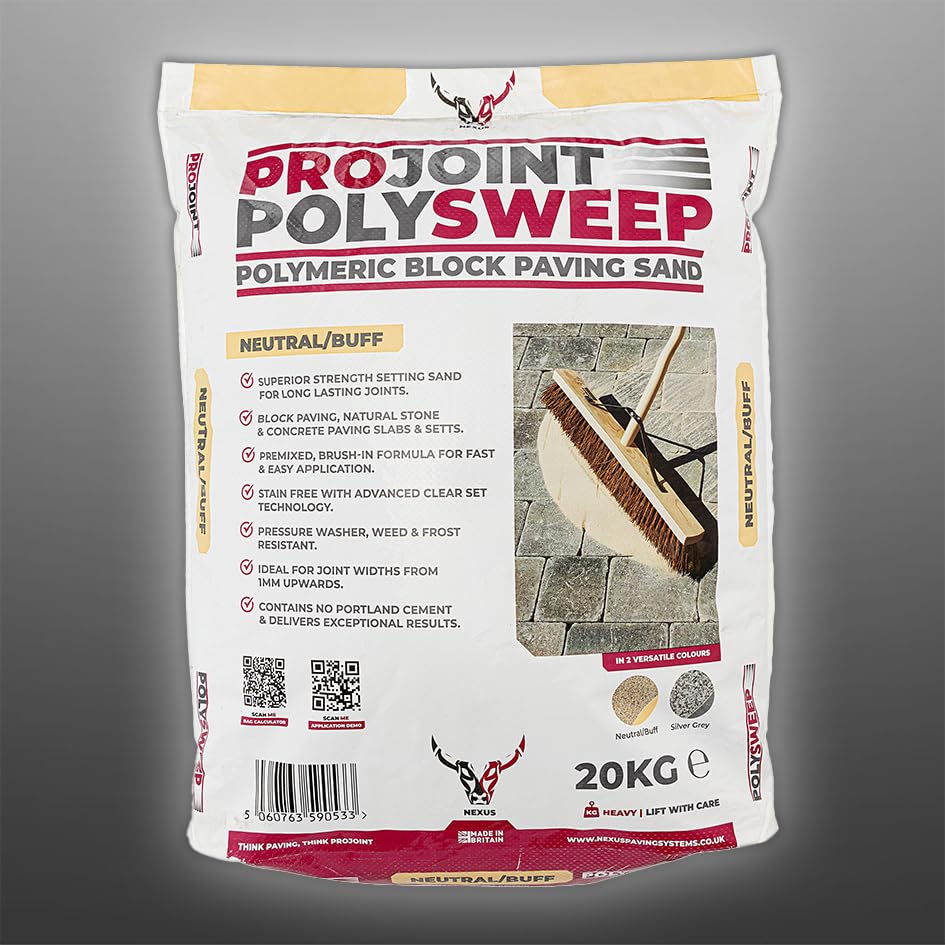 Nexus ProJoint™ Polysweep™ Polymeric Sand | Polymeric Block Paving Setting Sand | 20kg | NEUTRAL