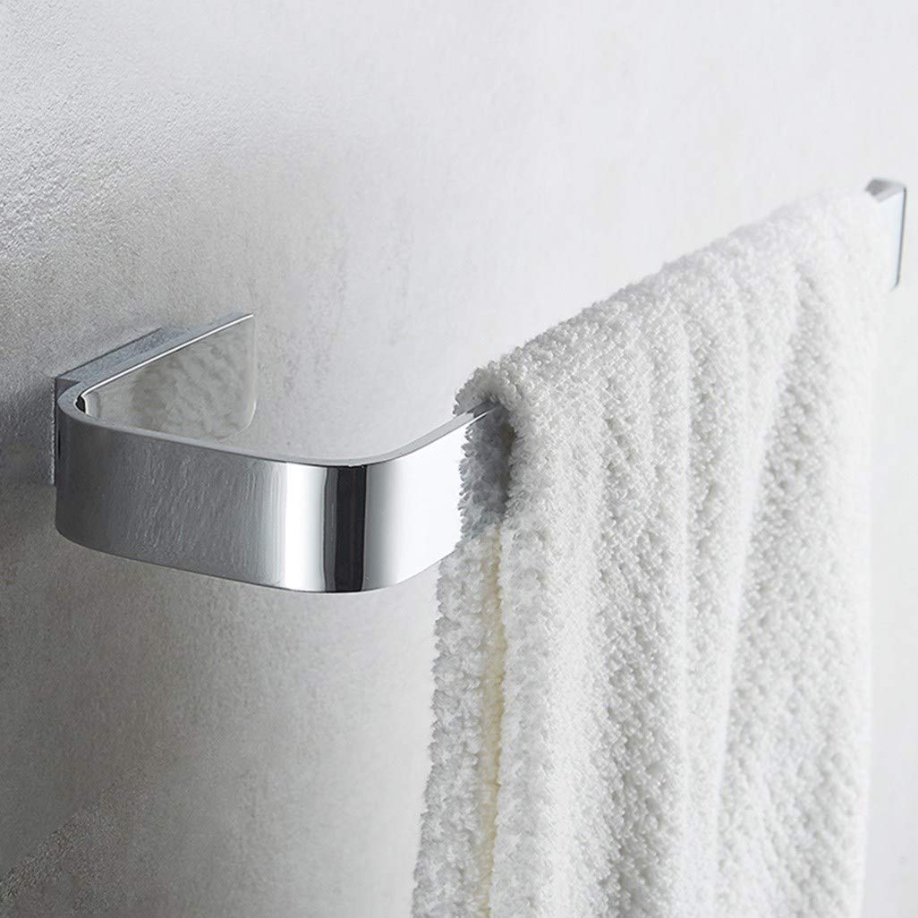 Handtuchhalter, an der Wand montierter polierter Handtuchring aus massivem Messing mit festem Badrahmen Chrom Bad oder Küche (Größe: 20 cm)