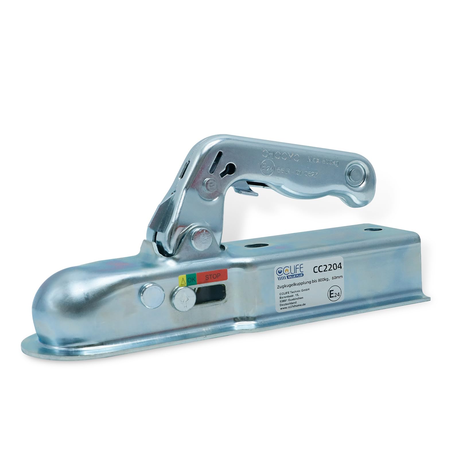 CCLIFE Aggancio per rimorchio 800kg per tubo quadrato 60 mm