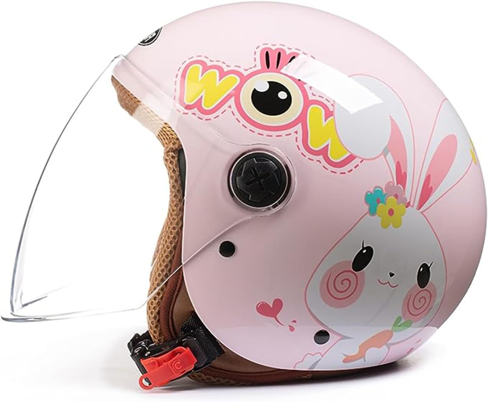Casque Moto Ouvert Enfant ECE – Visière Intégrée – 57-60 Cm – Garçons Filles 3-12 Ans – Scooter Vélo Sécurité