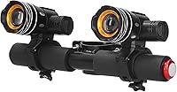 Vista 8 de Faros delanteros para manubrio de scooter, luces de bicicleta recargables por USB, kit de luces eléctricas para scooter de tercer engranaje, kit