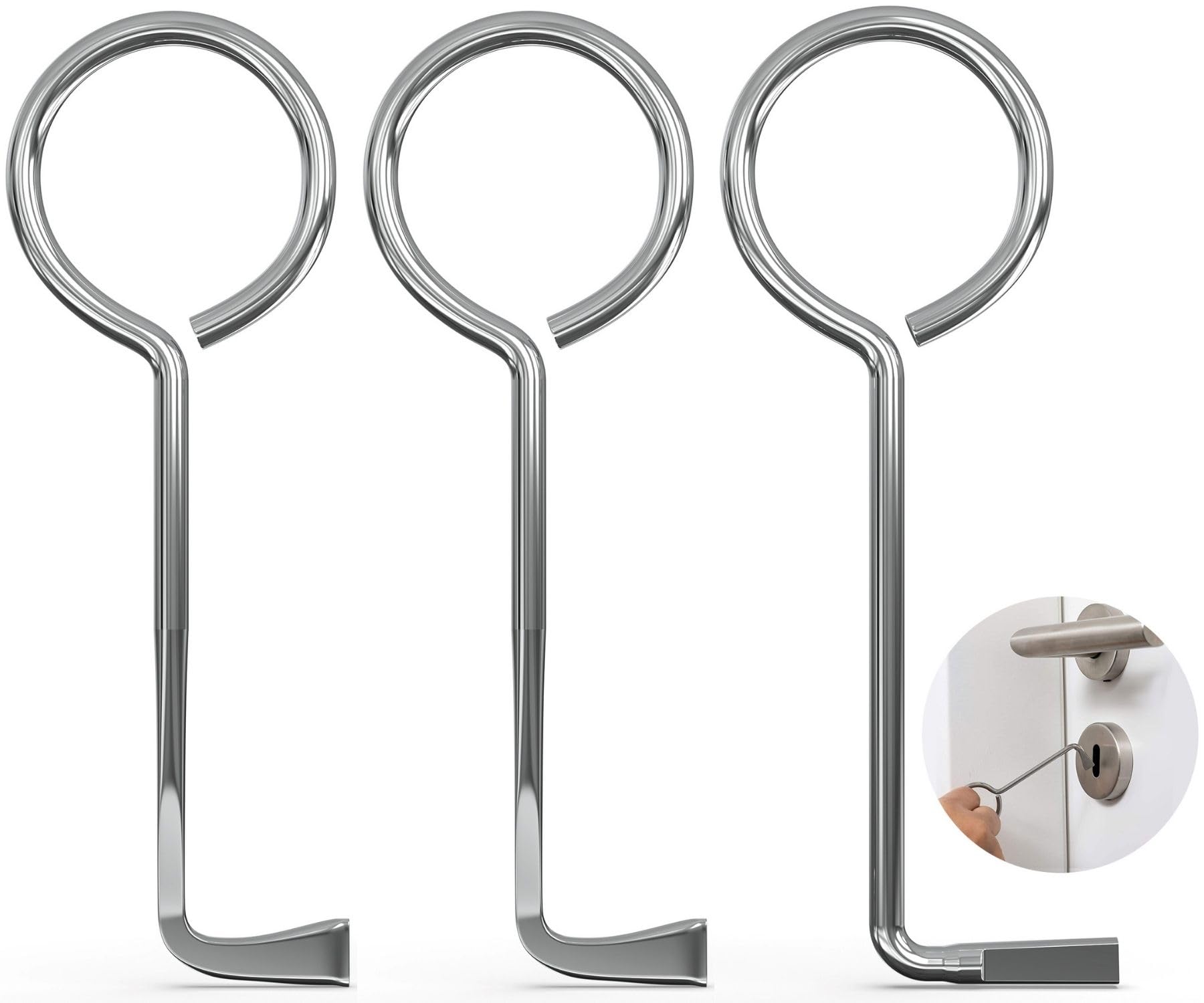 MULTIPICK Set professionale Dietrich – [3 pezzi Made in Germany] chiavi colorate universali – apre quasi tutte le porte – Set di chiavi da barba – Utensili di apertura Ditrichsett – Chiave universale