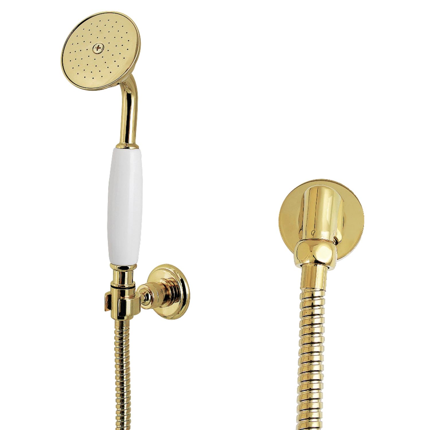 Kit de douche victorien Kingston Brass KX1052SE en laiton poli pour salle de bain rétro haute gamme