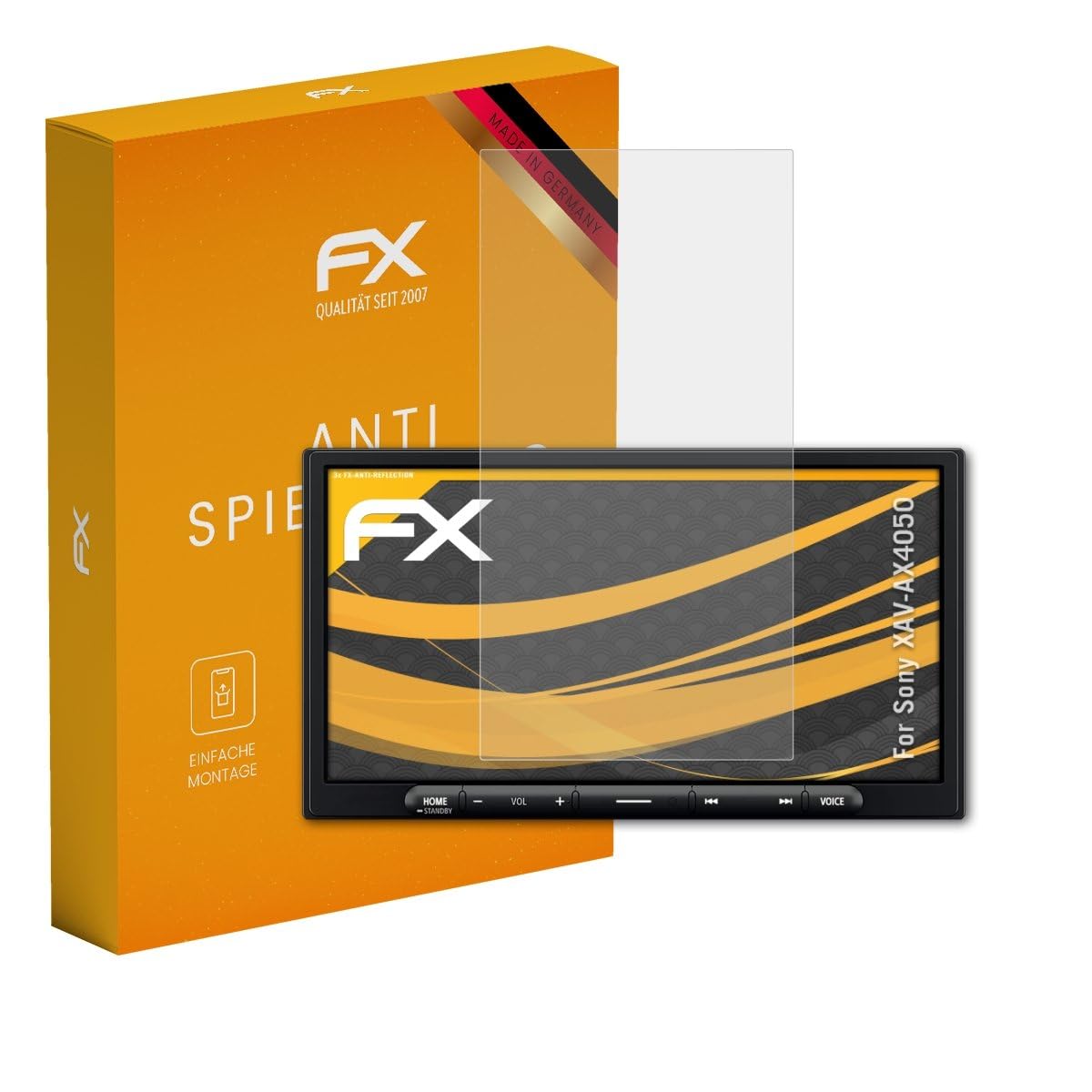 atFoliX Screen Protector compatible with Sony XAV-AX4050 Screen Protection Film, anti-reflective and shock-absorbing FX Protector Film (3X)