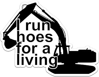 I Run Hoes For A Living Hard Hat Helmet Sticker (Set of 3 Stickers)