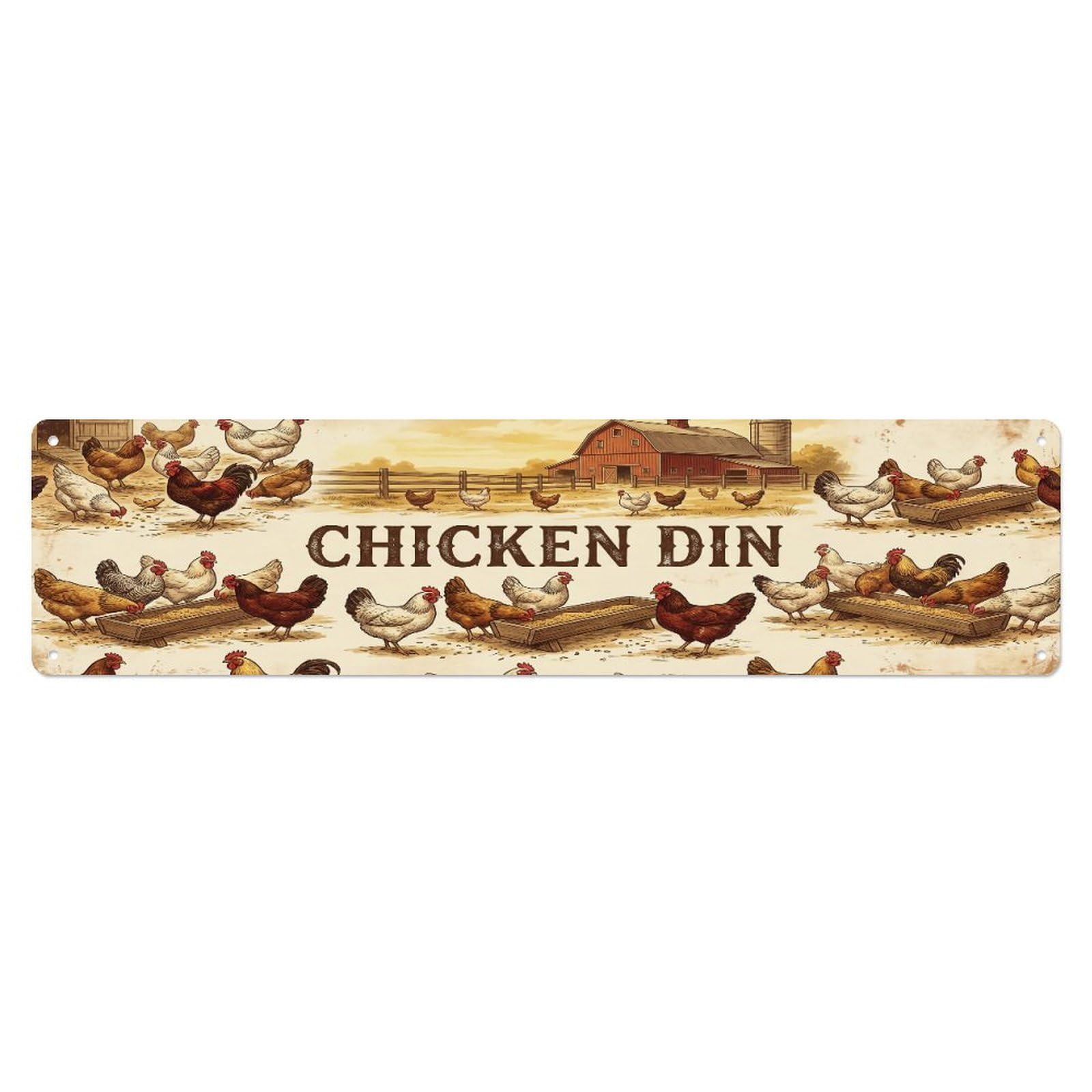 Xanthor Style Metal Tin Sign Vintage Yard Chicken Farmhouse Funny Hen Backyard Farm
