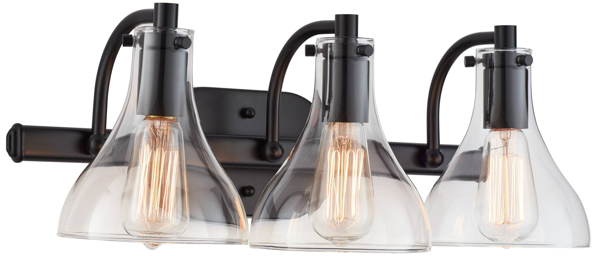 Possini Euro Design Sorren Industrial Modern Wall Light Black Metal Hardwired 20 1/2