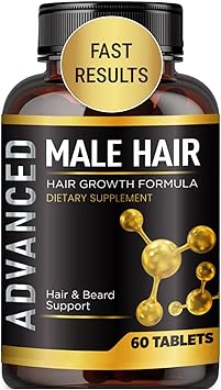 Hair Growth Vitamins For Men-Anti Hair Loss Support Vitamins Pills & Dht Blocker For Men.Regrow Hair & Beard Growth Supplement For Thicker Fuller & Stronger Hair. Support Thinning Hair With Biotin.