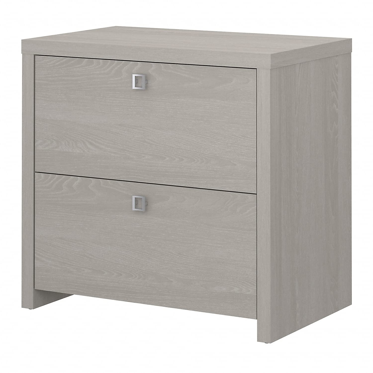 Bush Furniture Lateral File Cabinet with Satin Silver Hardware | Echo Collection 2 Drawer Filing Unit for Home Office or Professional | 31Wx20Lx30H