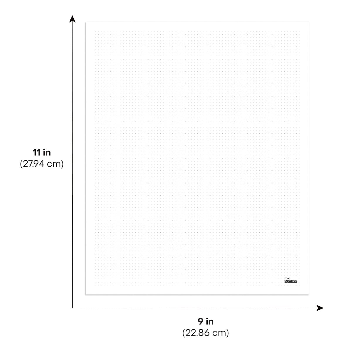 Amazon.com : M.C. Squares Dry-Erase Dot Graph Paper Pads - 9 x 11 Inch,  Letter 2-Pack - One Side Erasable Dot Pattern Pad, One Side Blank  Whiteboard, Free Wet-Erase Tackie Marker : Office Products