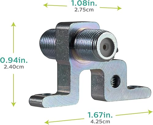 Miniatura 3 de Philips Bloque de conexión a tierra coaxial para antena de TV, satélite, plato, cable coaxial RG6, instalaciones de antena OTA, puerto único, tipo F