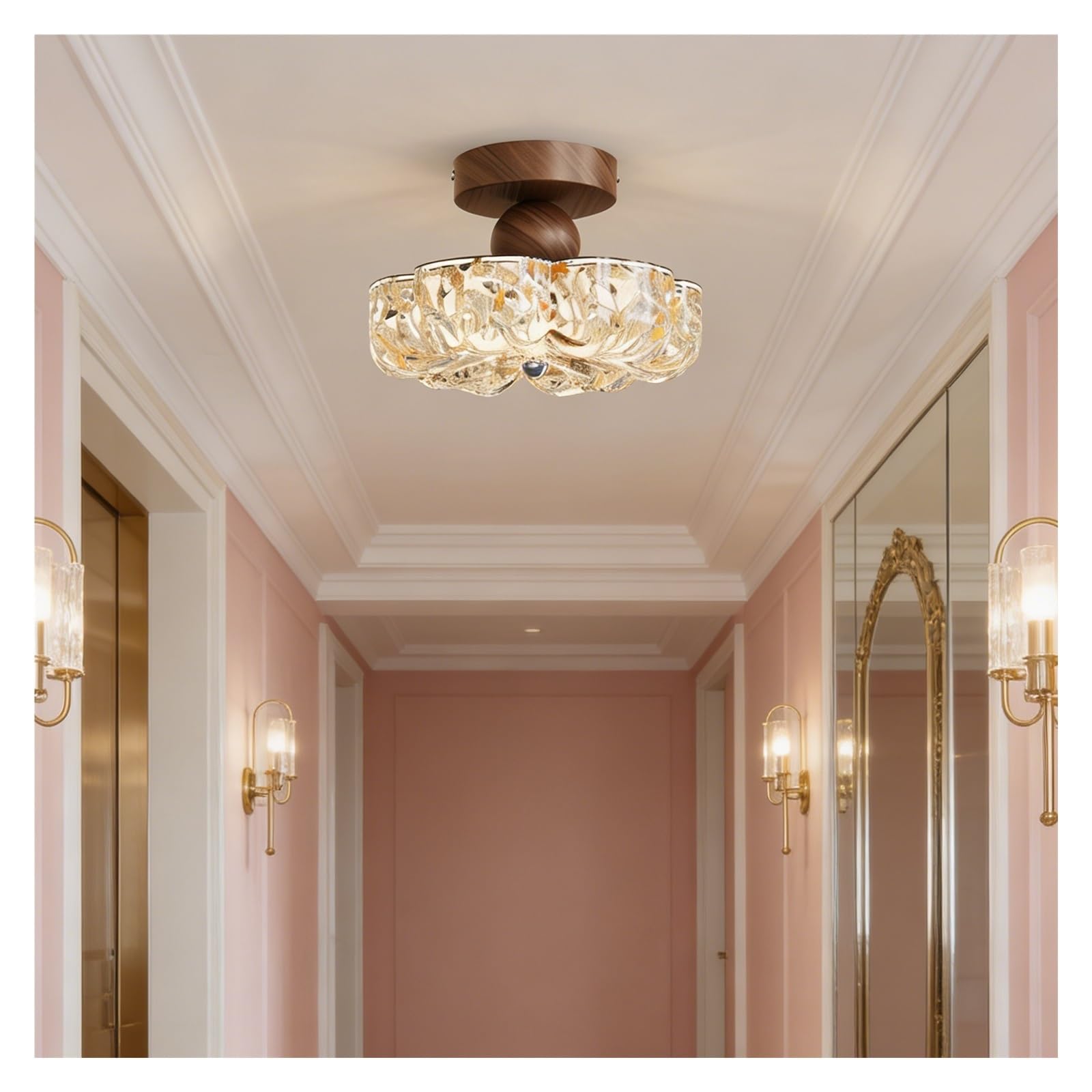 Minimalistyczna lampa sufitowa LED z żywicy do przedpokoju, balkonu lub przedpokoju, włoskiego stylu, dekoracja domu, minimalistyczny design.