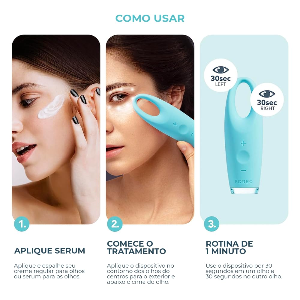 FOREO　IRIS FOREO, Iris, Massageador de Olhos,Desincha, Ilumina e Rejuvenesce