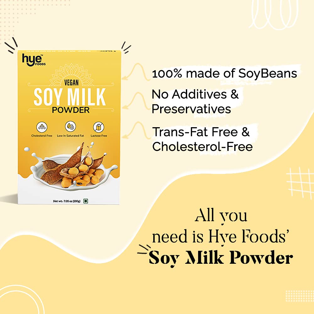 Buy HYE FOODS Vegan Soy Milk Powder 49 Protein Unsweetened 200g