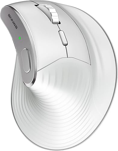 Ratón ergonómico vertical inalámbrico, multidispositivo (Bluetooth + conexión 2.4G), 4 DPI ajustables, 7 botones para computadora, laptop,