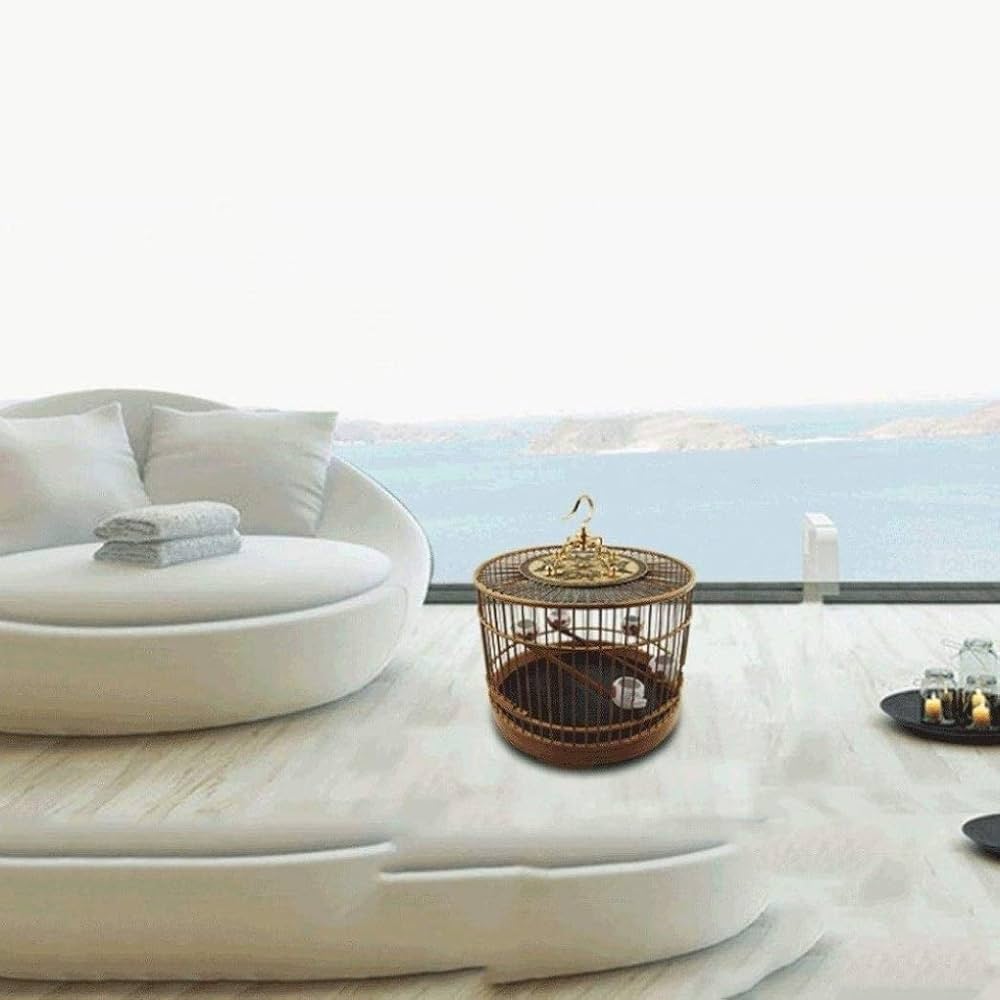 Amazon.co.jp: 中国のレトロなスタイルの竹製鳥かご 絶妙な