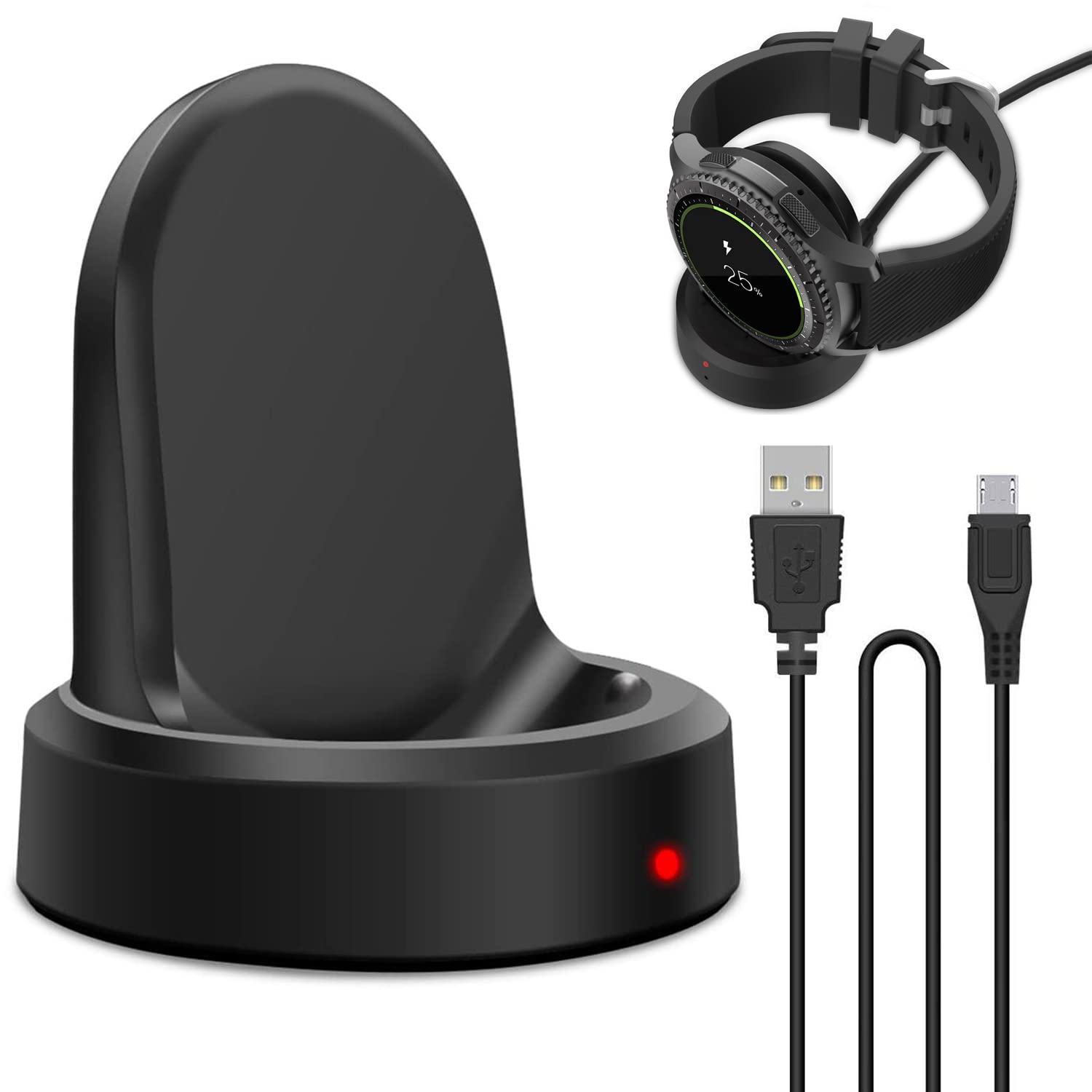 Charger Dock for Samsung Gear S3, Gear S4 Gear S3 Gear S2 Wireless Qi Charging Cradle Dock for Samsung Gear S3 Classic/Frontier Smartwatch