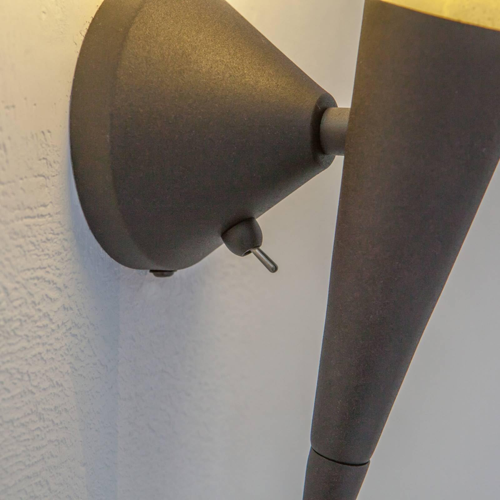 Lindby Wandleuchte, Wandlampe Innen Alva (Modern) in Braun aus Metall (1 flammig E14) - Wandfackel Wandstrahler Wandbeleuchtung Schlafzimmer/Wohnzimmer Flurleuchte