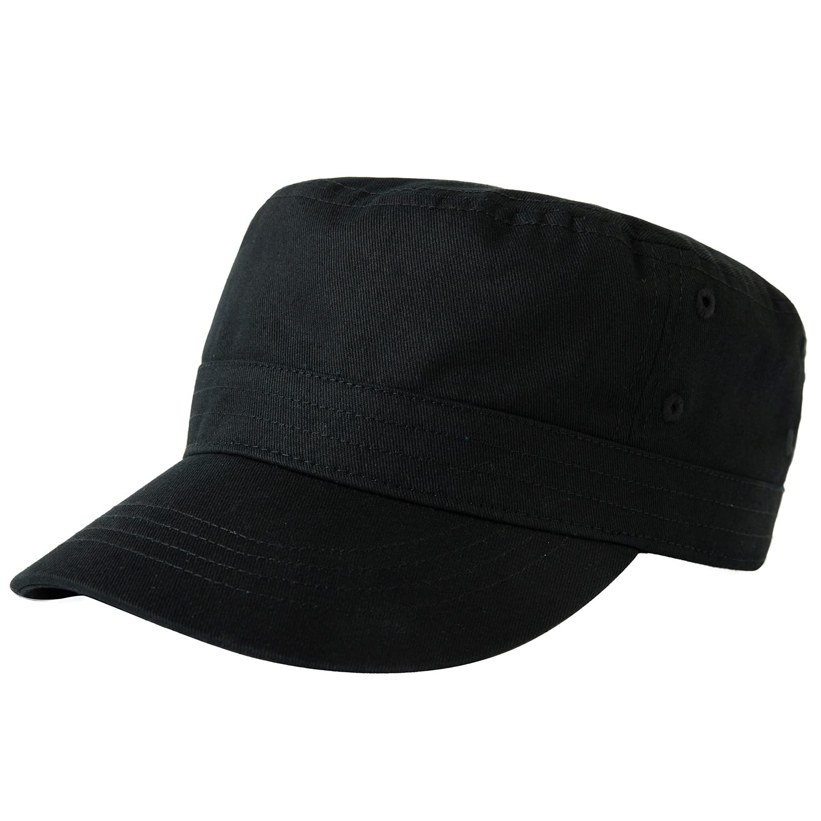 ComhatsXXL/XXXL Caps for Men Extra Large Head Army Caps Military Cap 100% Breathable Cotton Sun Caps Oversized Baseball Cap for Golf Runnig 62-65cm 583Black