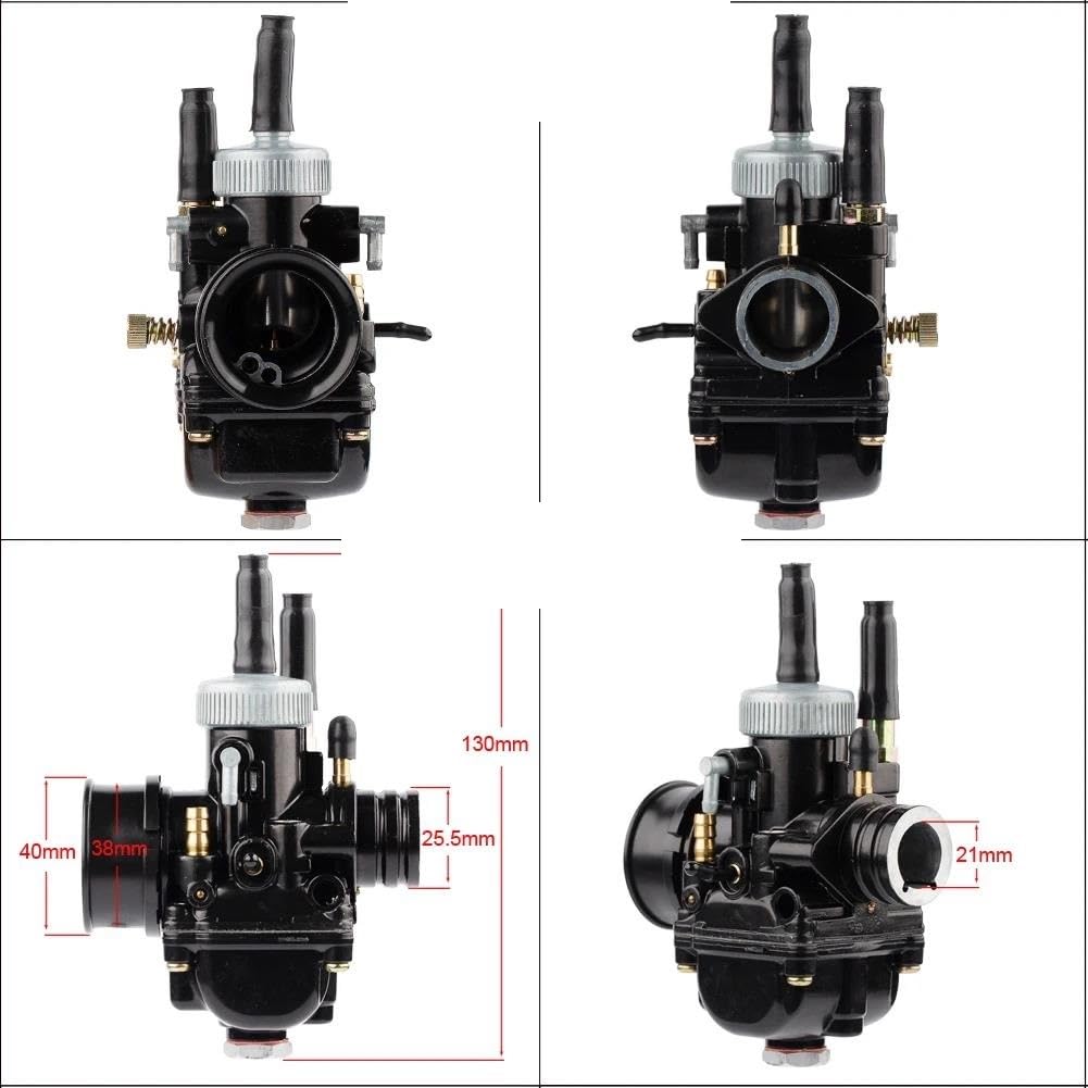 Carburatore Carburatore Per Dellorto PHBG Black Edition 17 19 21 Mm Per Piaggio 2 Tempi 50cc-100cc Ciclomotore Scooter PYPFQUMQGR(21mm)
