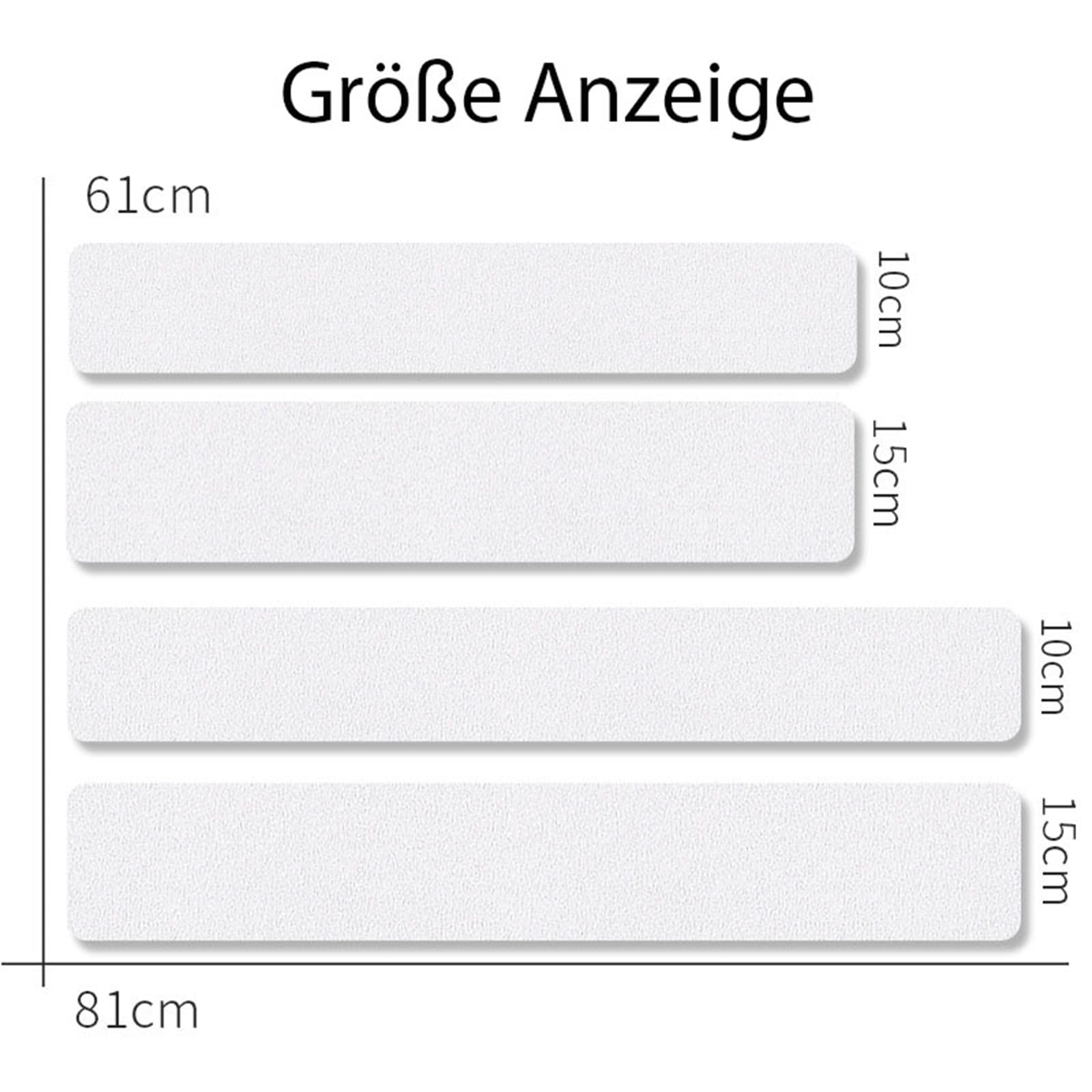 champracer Antirutsch Treppenstufen Transparent, Stufenmatten Transparent für Treppen, Anti Rutsch Treppe Anti-Rutsch Stuffen, Treppenstufen Rutschschutz Treppenschutz (10x61 cm,15pcs+Laufrolle)