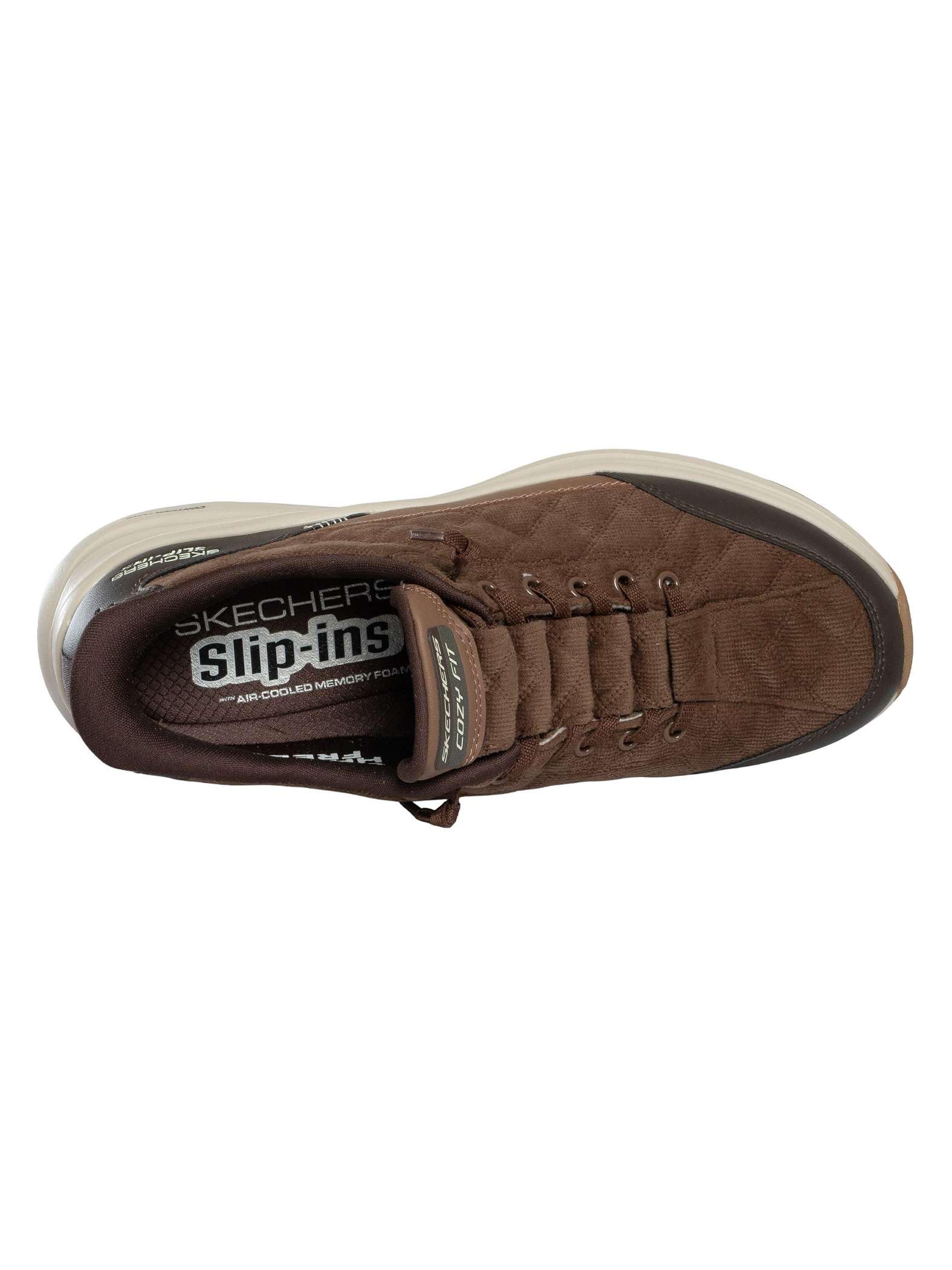 Skechers Sneakers Hombre Contour Foam - Cozy Fit Cordex Marron