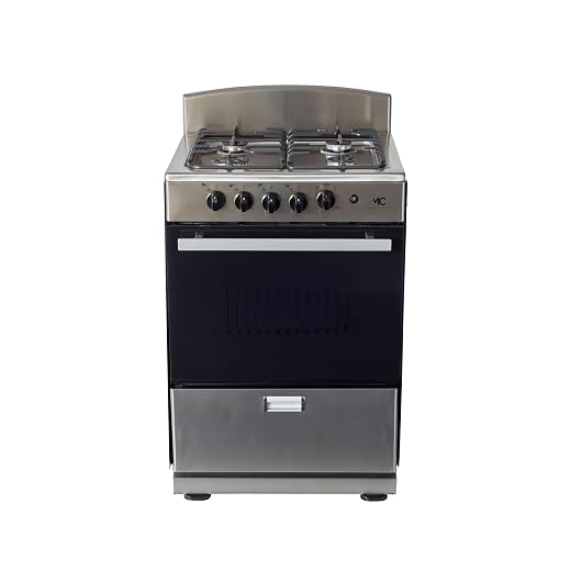 Magnificent Chef 24" Freestanding Gas Range, 3.0 Cu Ft Space Saver Oven, Stainless Steel | 1 Ultra-Fast & 3 Fast Burners, Cast Iron Grates, MGR24DNM54TDIB | Delivery Included & 2-Year Warranty