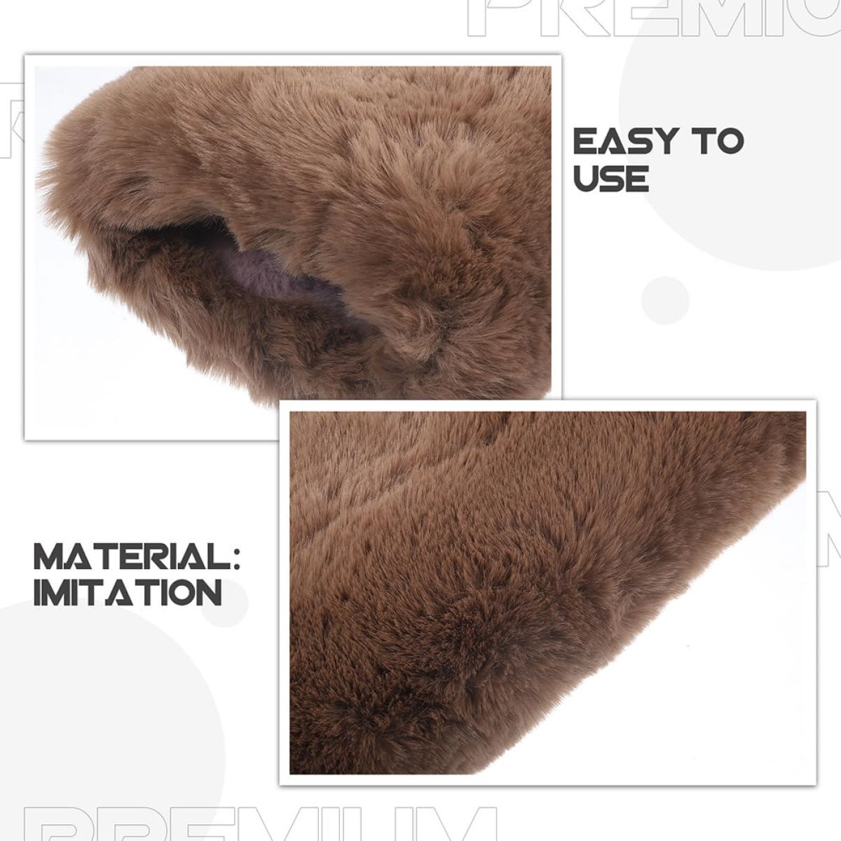 Cabilock 2 Pezzi Scalda Mani Portatili in Pelliccia Sintetica Morbida, Design Tubolare Spesso, per Attività All'aperto Invernali Aspetto Carino e Comfort Termico