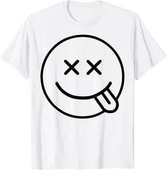 Amazon.com: Whacked Crossed Eyes Tongue Out Emoticon T-Shirt