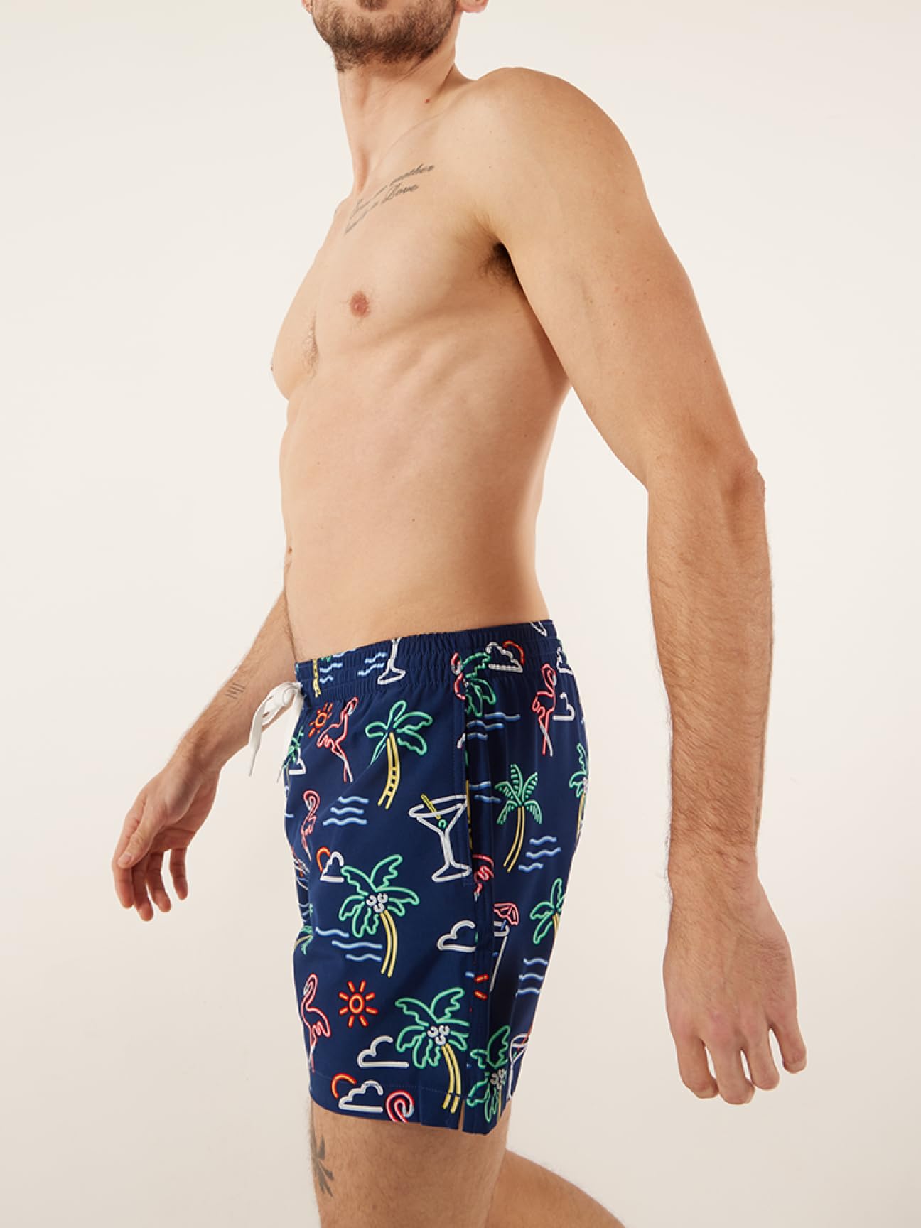 Chubbies Gefütterte Herren-Badehose, 14 cm, Badeshorts und Herren-Shorts mit elastischem Bund, Boxershort-Futter, LSF 50+