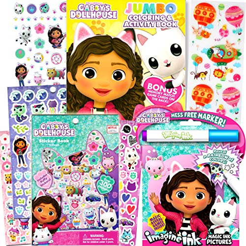 Gabbys Dollhouse Coloring Books Set for Girls - Bundle with Imagine Ink Kids Coloring Activity Book and More