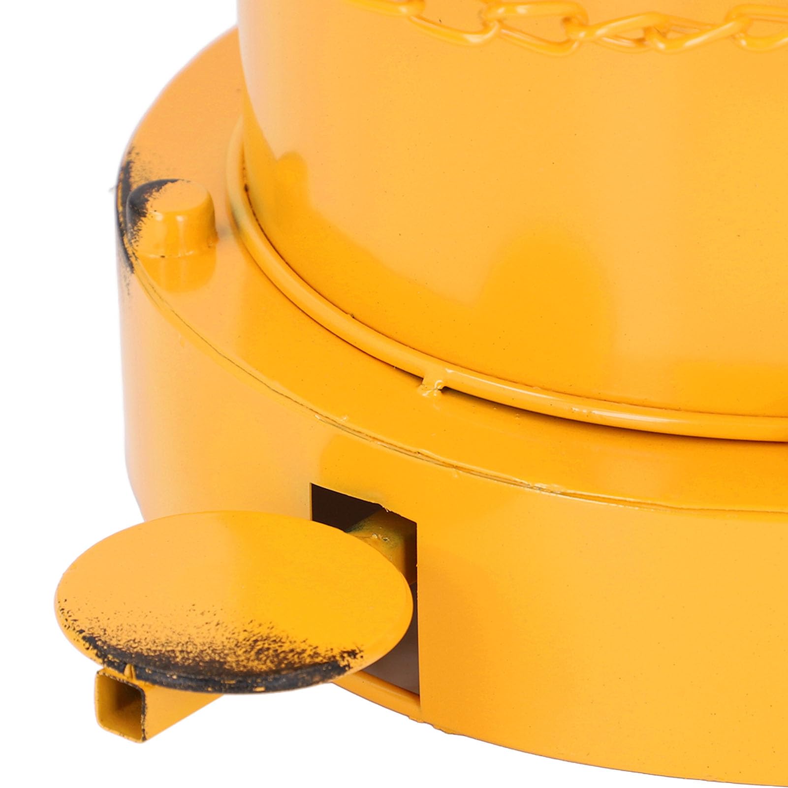 Poubelle de Bouche D'incendie Décorative Rétro en Fer de Style Industriel, Poubelles Intérieures et Extérieures en Fer avec Seau à Pédale pour Jardin, Maison, Cuisine (yellow)