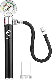 eBall Ball Pump with Pressure Gauge & Air Release Valve - Portable Metal Pump for Basketball, Soccer, Football, Volleyball & More