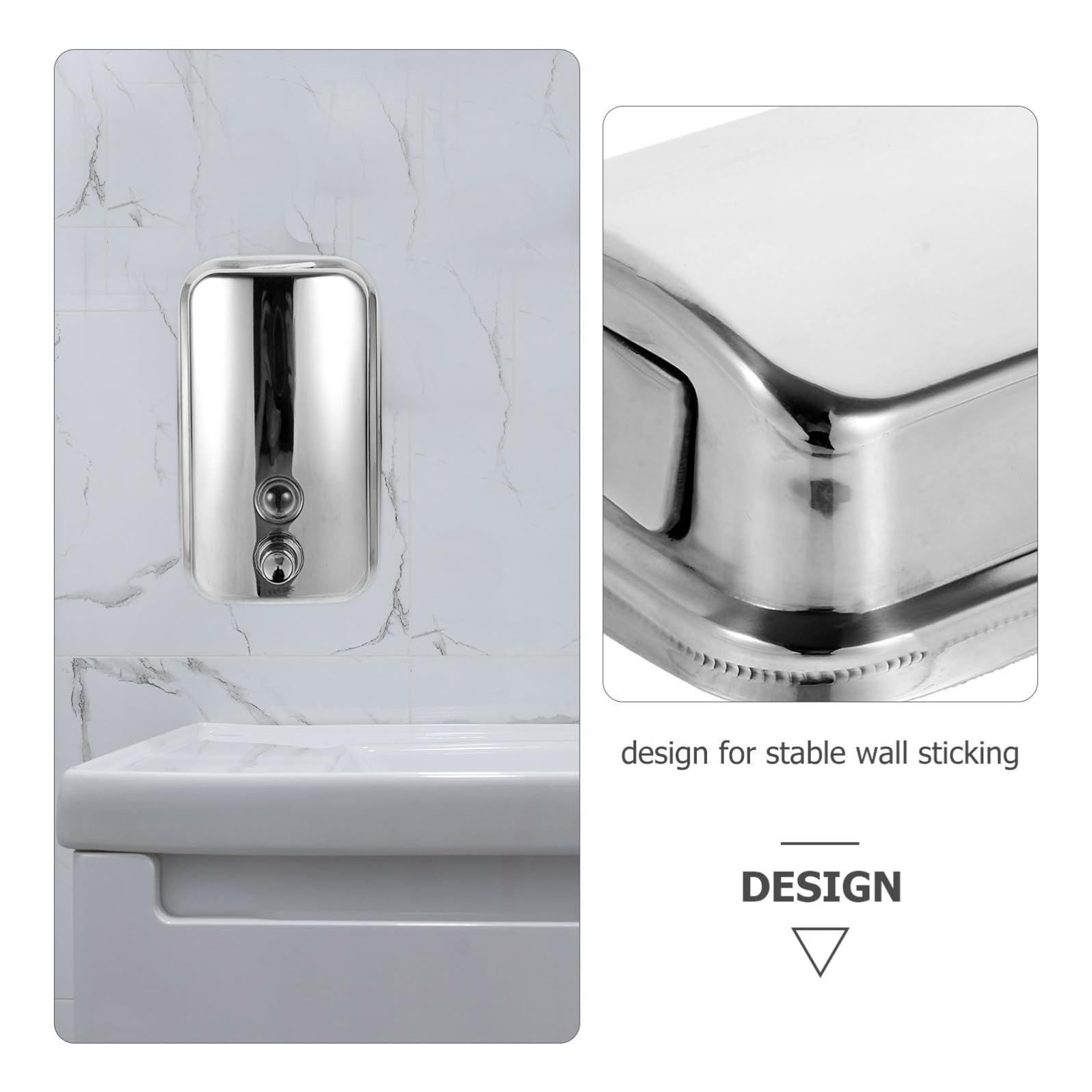 Kichvoe Dispenser Lozioni Inossidabile da in e 800 Ml, Design Leggero per Saponi Liquidi Stili multipli Bagno e Cucina Stili multipli