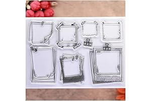 KWELLAM Message Board Clip Clear Stamps for Card Making Decoration and DIY Scrapbooking