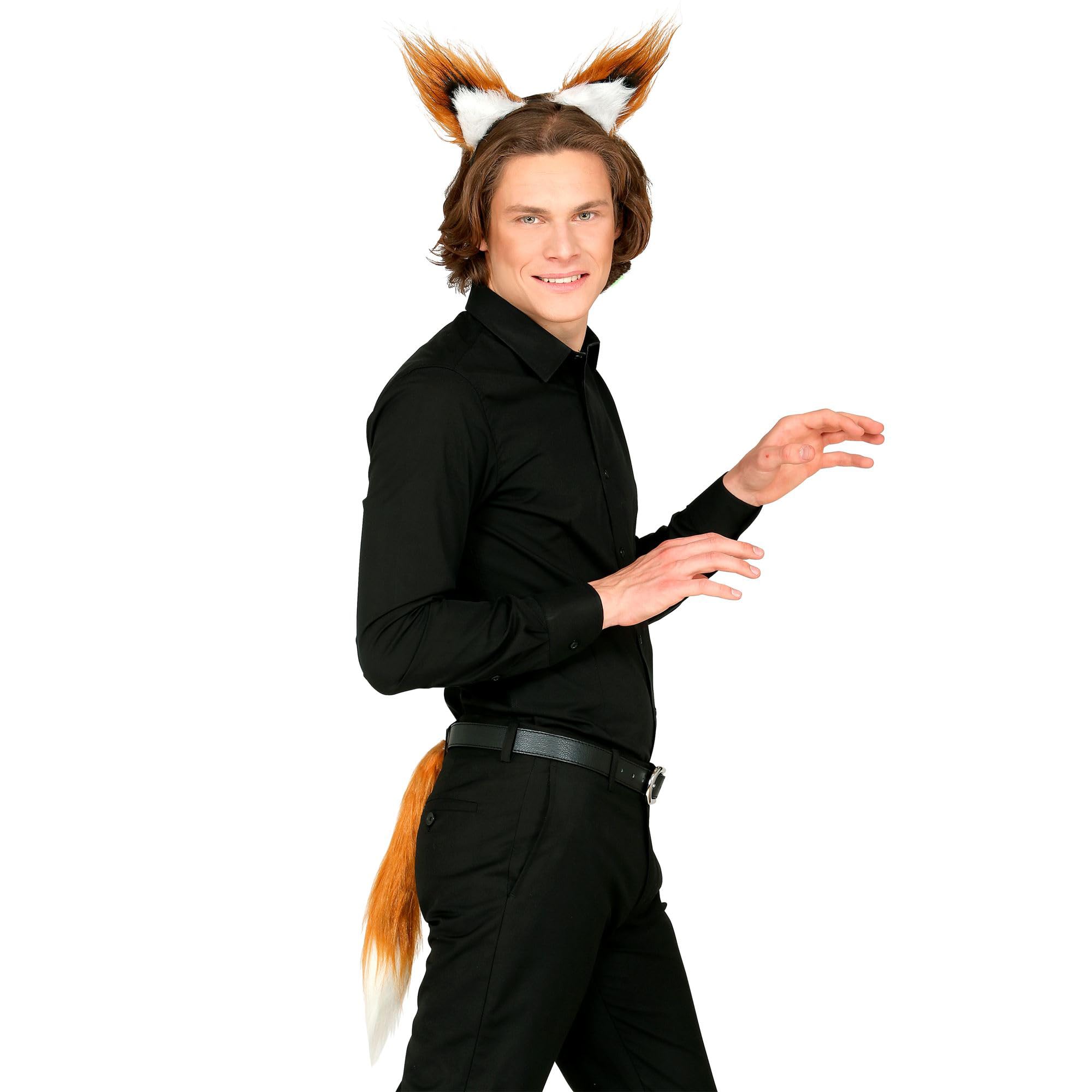 W WIDMANN MILANO Party Fashion - zestaw akcesoriów do kostiumu zwierzęcego | Zestaw kostiumowy z opaską na głowę i ogonem, różne motywy zwierzęce, cosplay, impreza tematyczna, teatr, karnawał